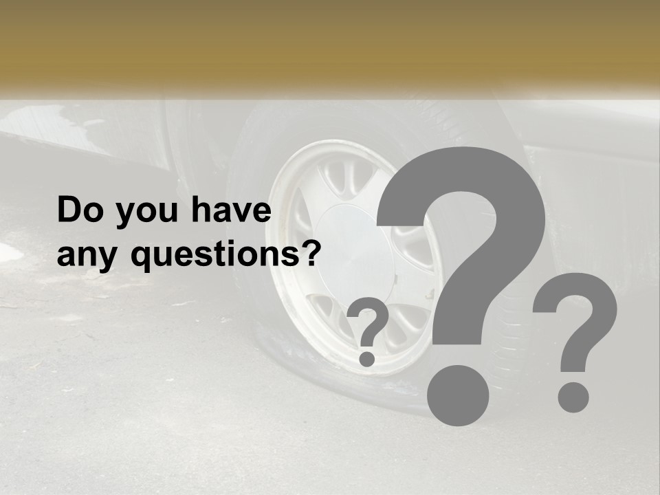 A Silver Car Is Parked On The Street PowerPoint Template