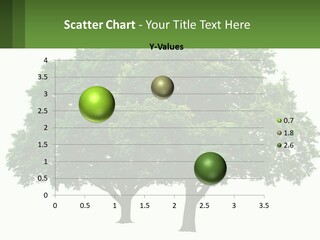 A Tree With A Green Sign In Front Of It PowerPoint Template