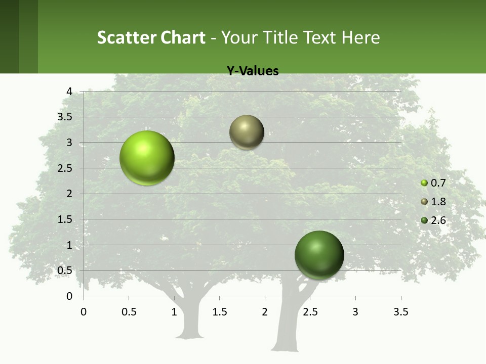 A Tree With A Green Sign In Front Of It PowerPoint Template