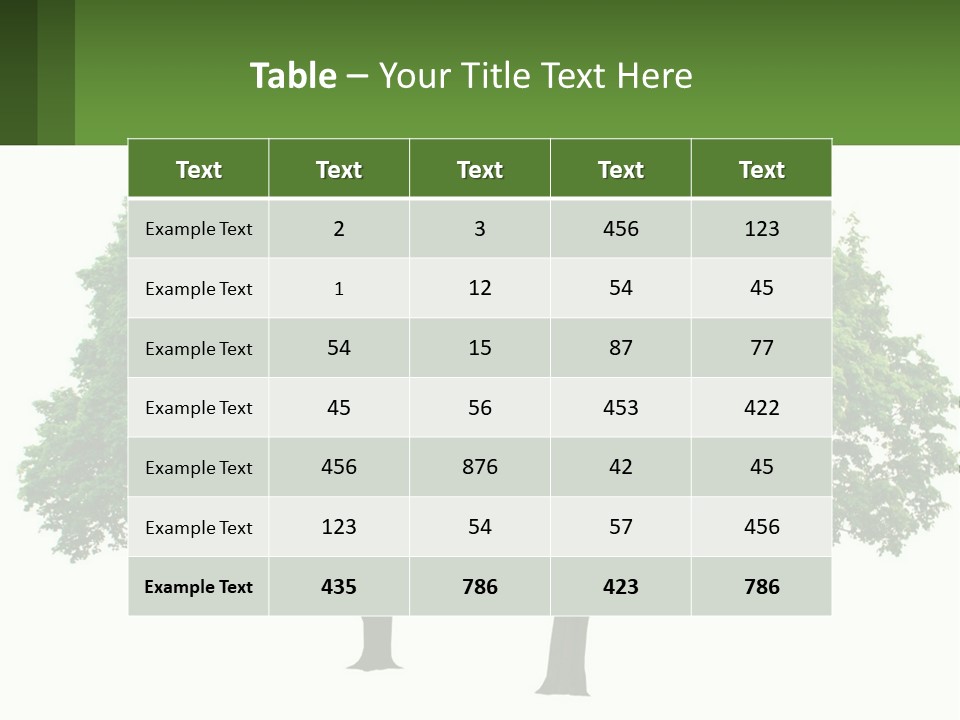 A Tree With A Green Sign In Front Of It PowerPoint Template