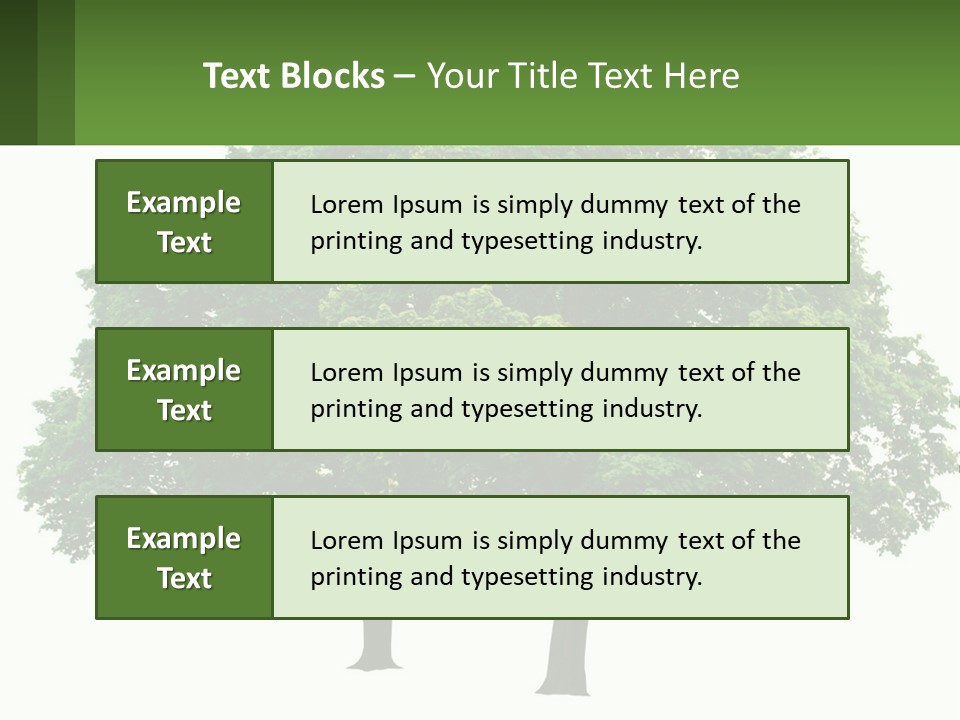 A Tree With A Green Sign In Front Of It PowerPoint Template