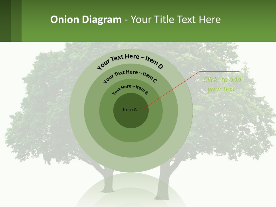 A Tree With A Green Sign In Front Of It PowerPoint Template