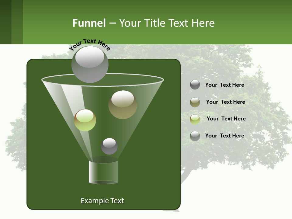 A Tree With A Green Sign In Front Of It PowerPoint Template