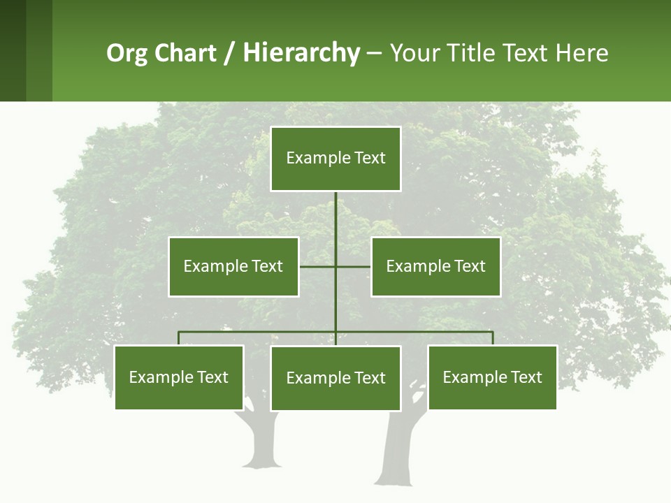 A Tree With A Green Sign In Front Of It PowerPoint Template