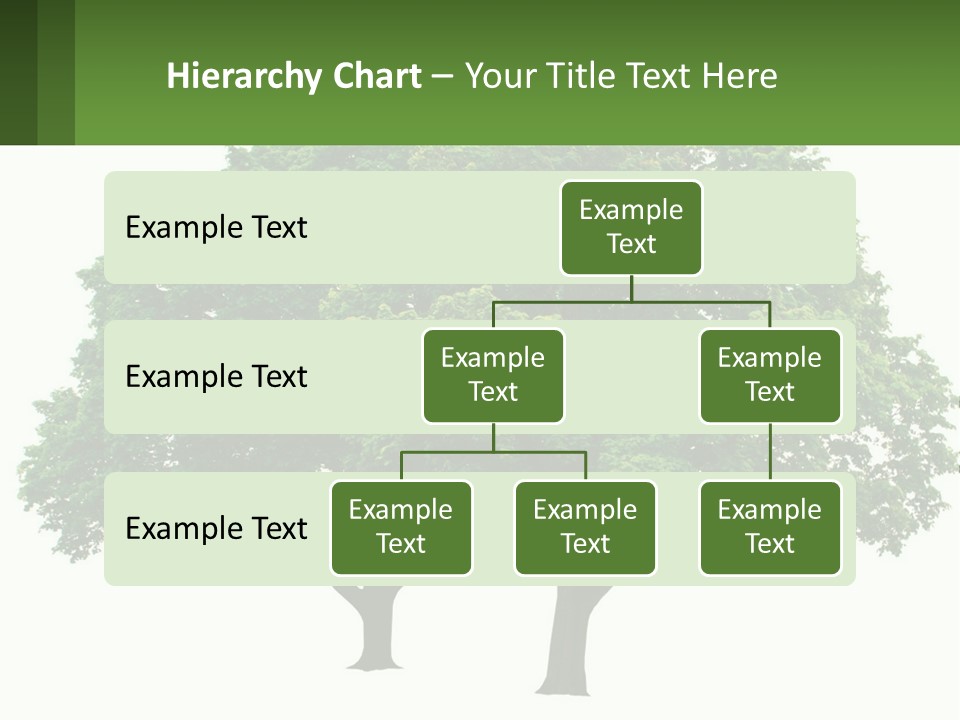 A Tree With A Green Sign In Front Of It PowerPoint Template