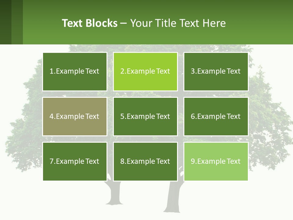 A Tree With A Green Sign In Front Of It PowerPoint Template