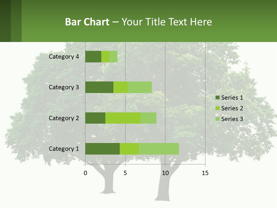 A Tree With A Green Sign In Front Of It PowerPoint Template