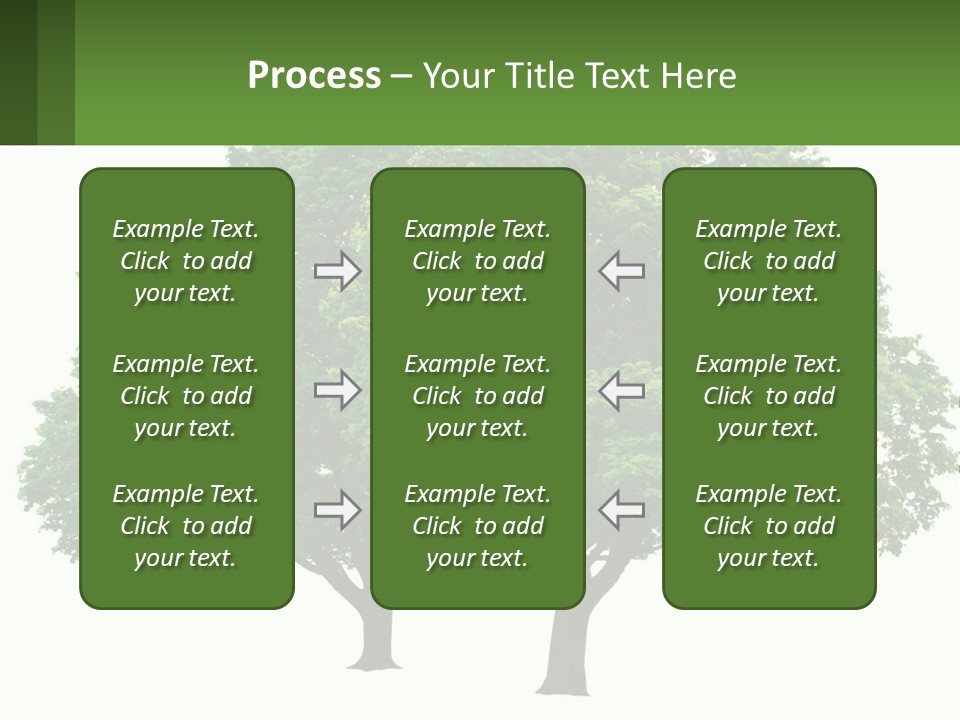 A Tree With A Green Sign In Front Of It PowerPoint Template