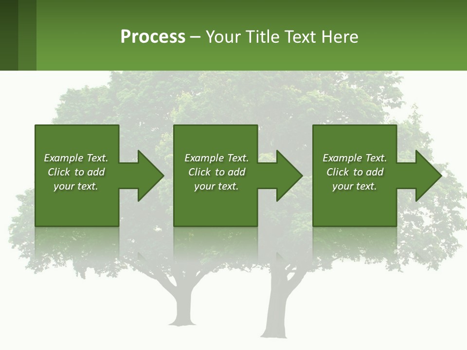 A Tree With A Green Sign In Front Of It PowerPoint Template