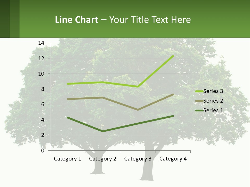 A Tree With A Green Sign In Front Of It PowerPoint Template