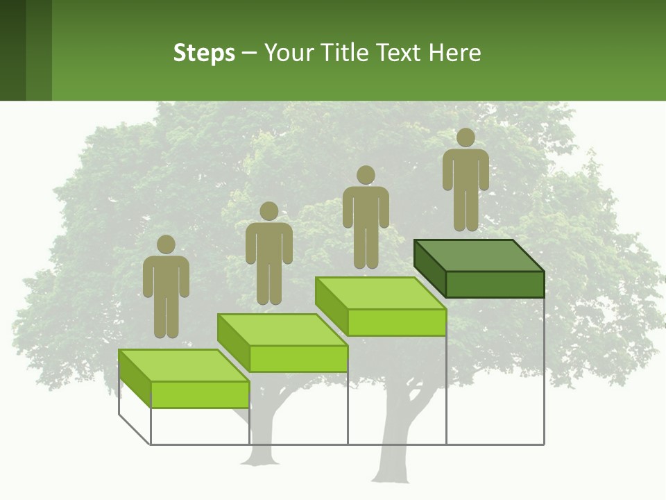 A Tree With A Green Sign In Front Of It PowerPoint Template
