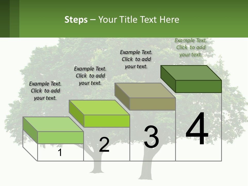 A Tree With A Green Sign In Front Of It PowerPoint Template
