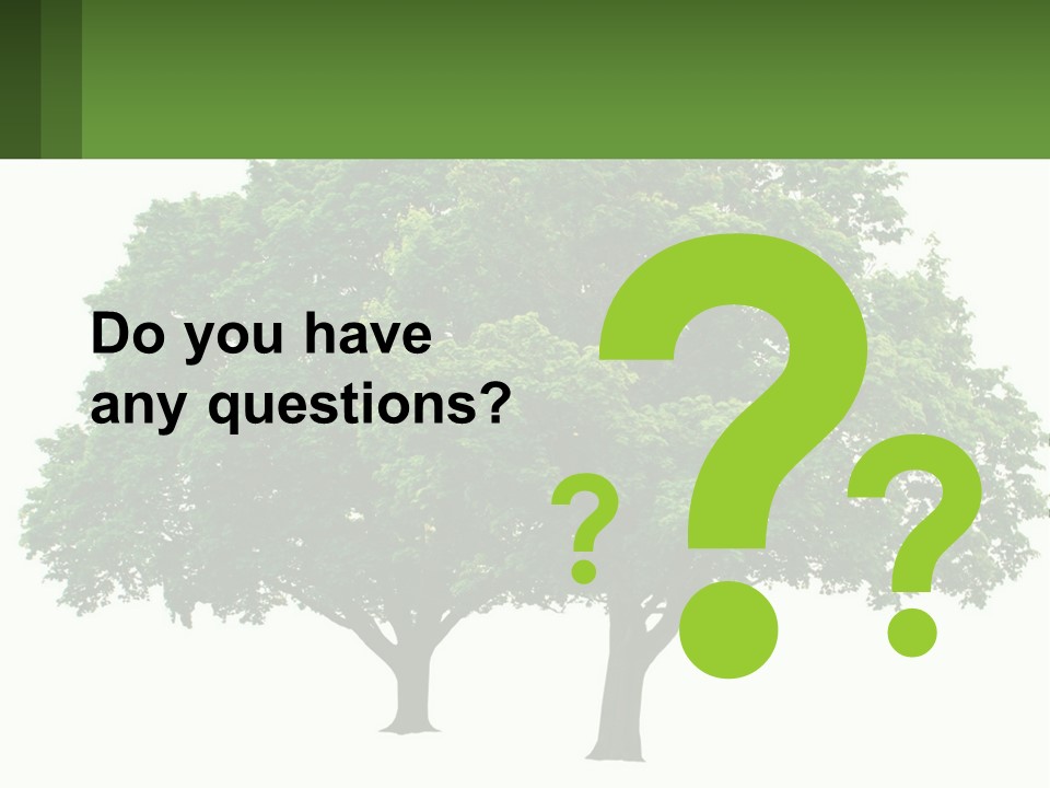 A Tree With A Green Sign In Front Of It PowerPoint Template