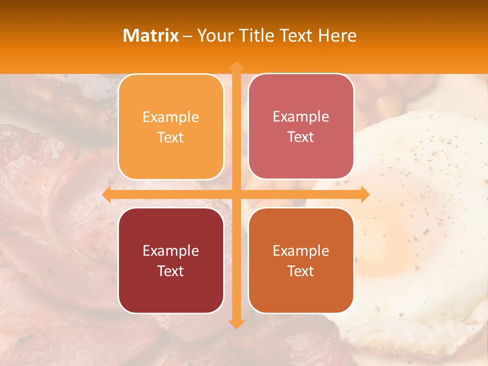 A Plate Of Food With Eggs, Beans And Sausage PowerPoint Template