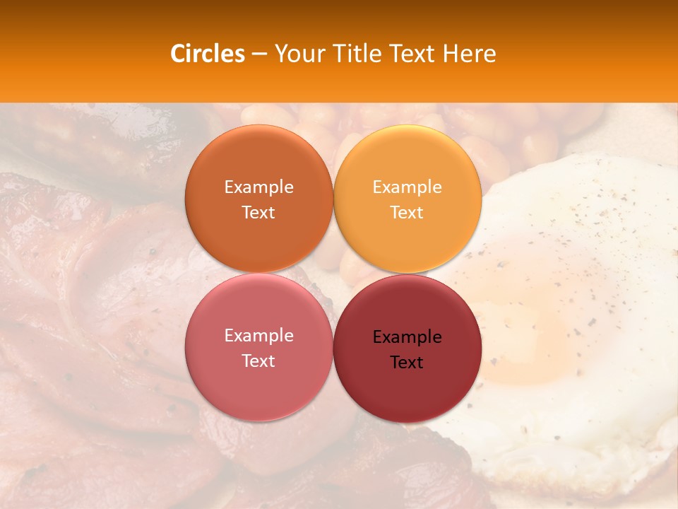 A Plate Of Food With Eggs, Beans And Sausage PowerPoint Template
