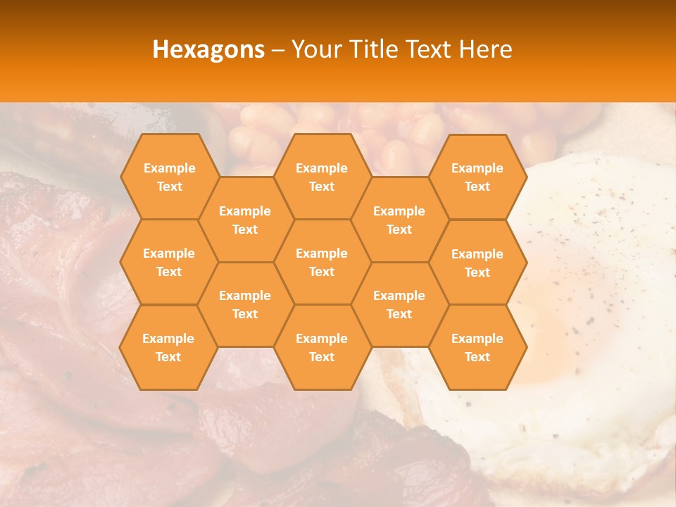 A Plate Of Food With Eggs, Beans And Sausage PowerPoint Template