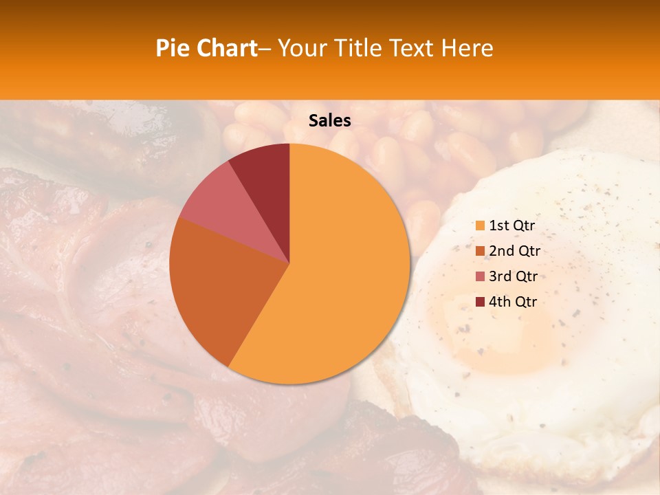 A Plate Of Food With Eggs, Beans And Sausage PowerPoint Template