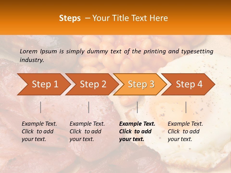 A Plate Of Food With Eggs, Beans And Sausage PowerPoint Template