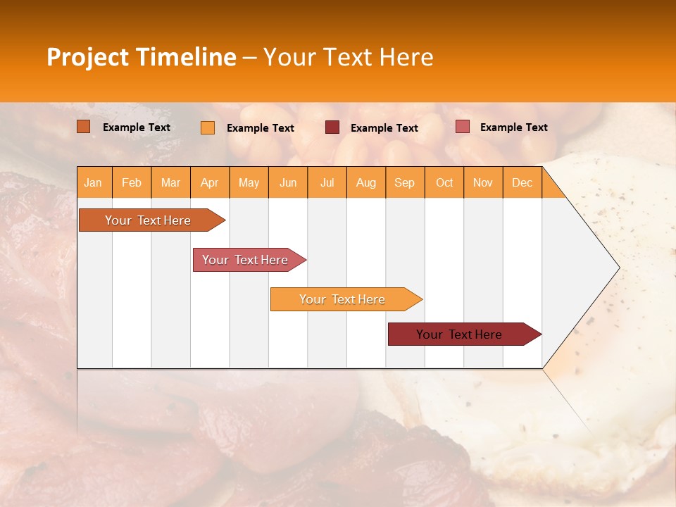 A Plate Of Food With Eggs, Beans And Sausage PowerPoint Template