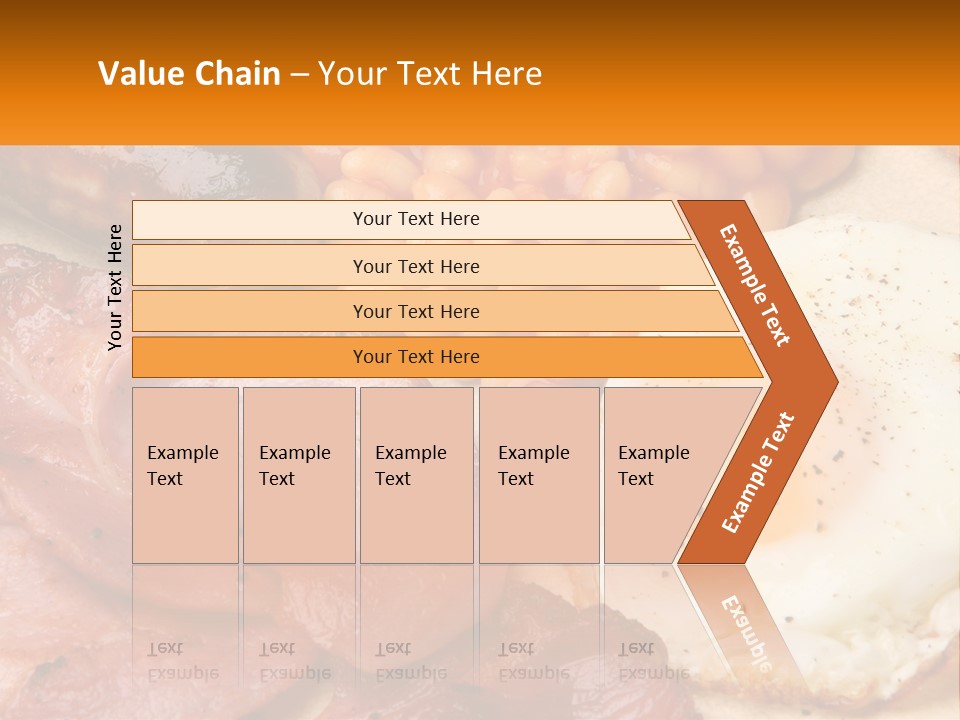 A Plate Of Food With Eggs, Beans And Sausage PowerPoint Template