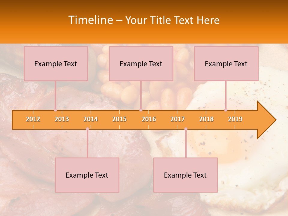 A Plate Of Food With Eggs, Beans And Sausage PowerPoint Template