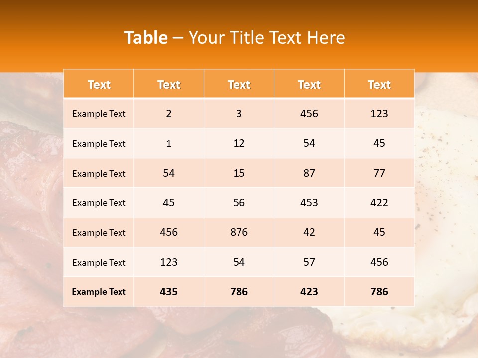 A Plate Of Food With Eggs, Beans And Sausage PowerPoint Template