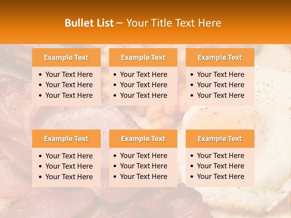 A Plate Of Food With Eggs, Beans And Sausage PowerPoint Template