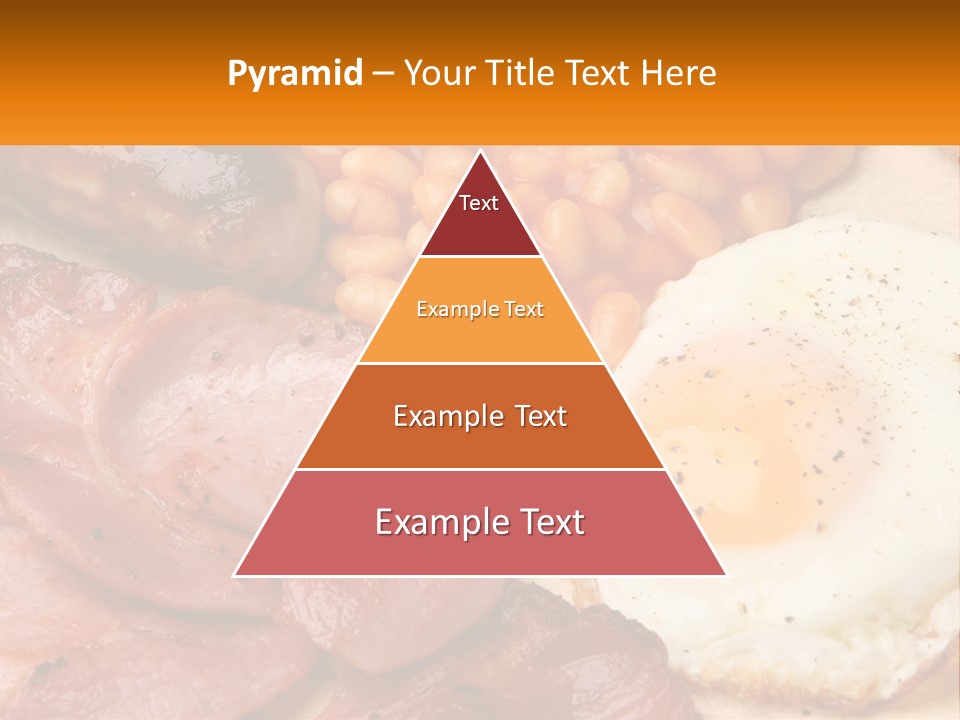 A Plate Of Food With Eggs, Beans And Sausage PowerPoint Template