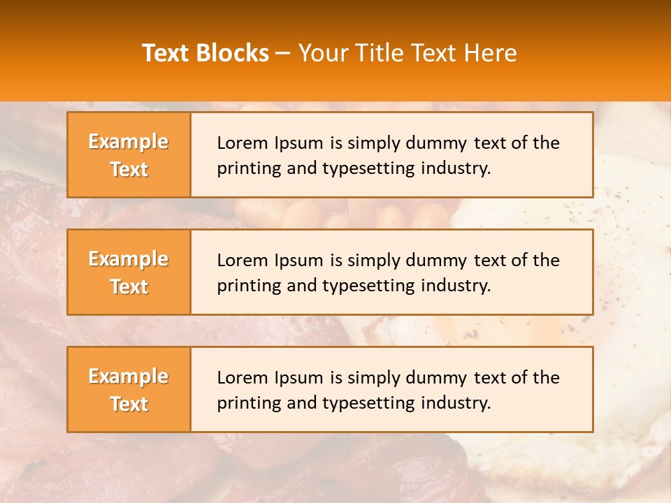 A Plate Of Food With Eggs, Beans And Sausage PowerPoint Template
