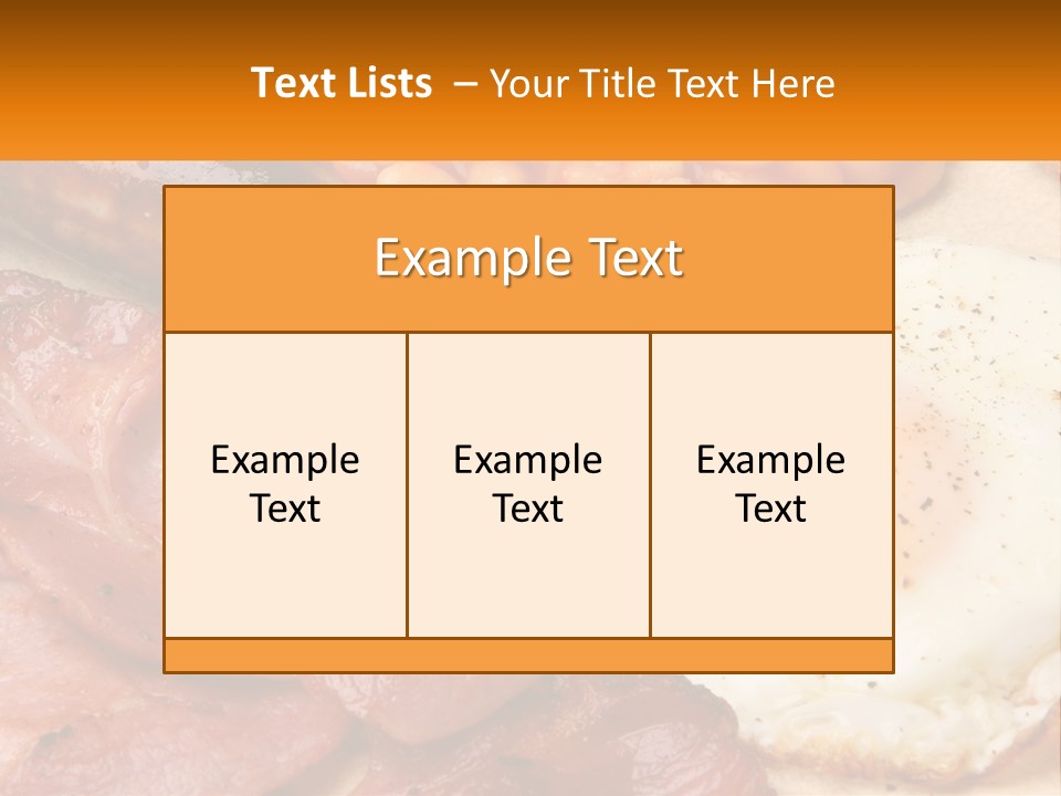 A Plate Of Food With Eggs, Beans And Sausage PowerPoint Template