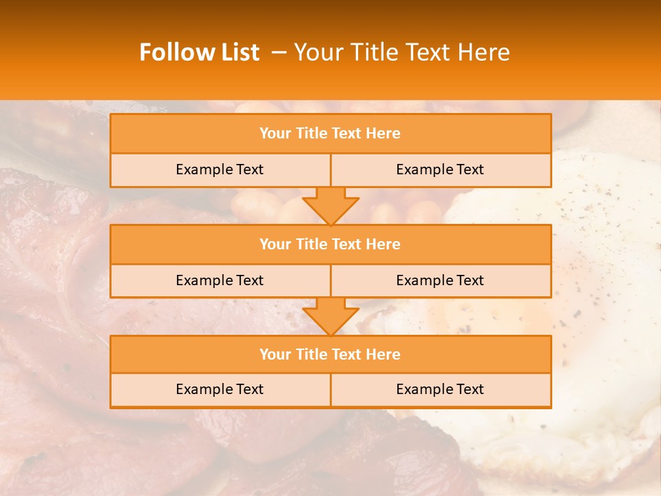 A Plate Of Food With Eggs, Beans And Sausage PowerPoint Template