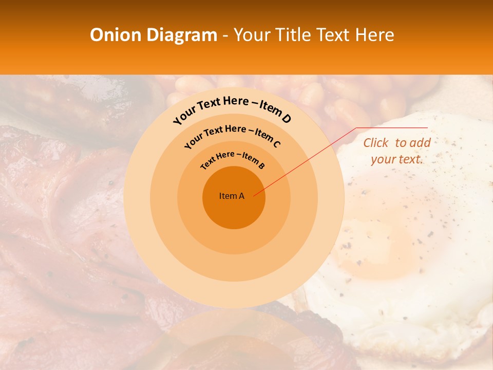 A Plate Of Food With Eggs, Beans And Sausage PowerPoint Template