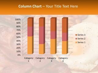 A Plate Of Food With Eggs, Beans And Sausage PowerPoint Template