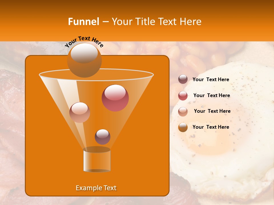 A Plate Of Food With Eggs, Beans And Sausage PowerPoint Template