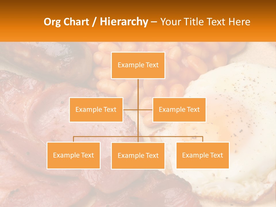 A Plate Of Food With Eggs, Beans And Sausage PowerPoint Template