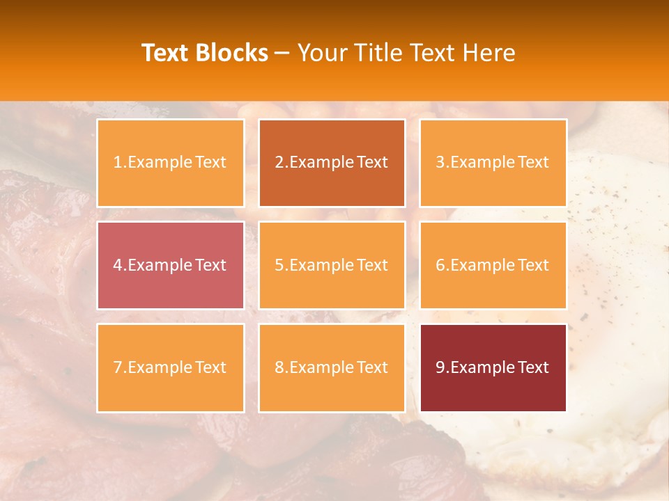 A Plate Of Food With Eggs, Beans And Sausage PowerPoint Template