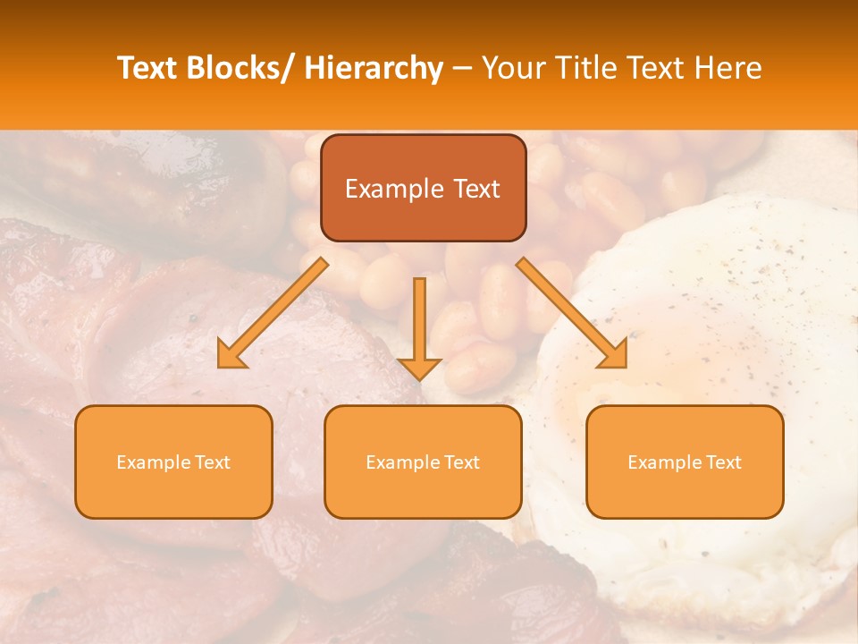 A Plate Of Food With Eggs, Beans And Sausage PowerPoint Template