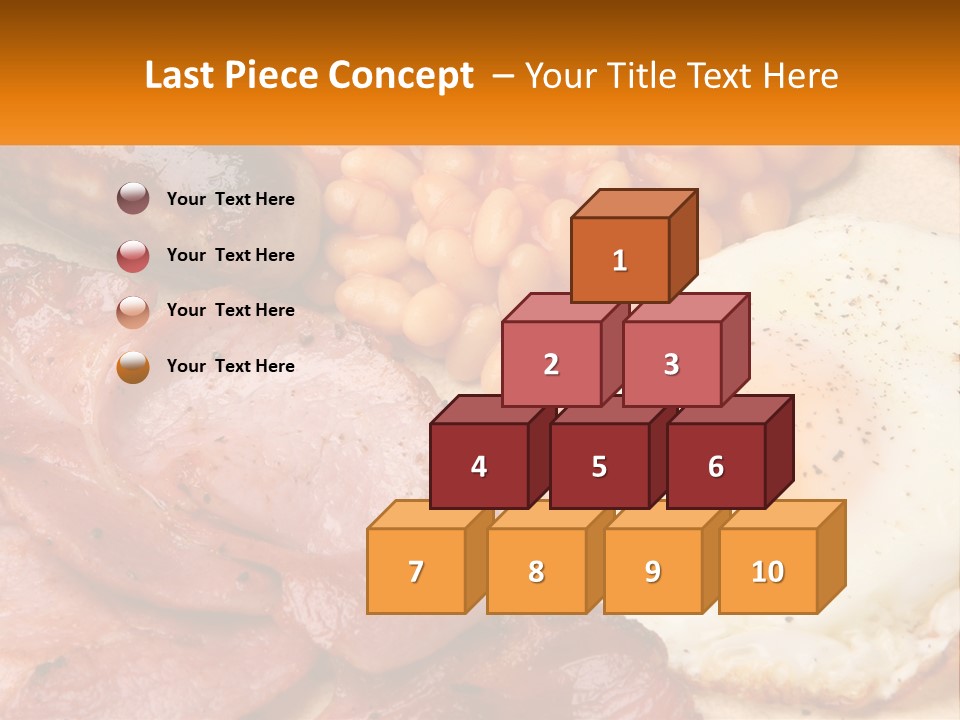 A Plate Of Food With Eggs, Beans And Sausage PowerPoint Template