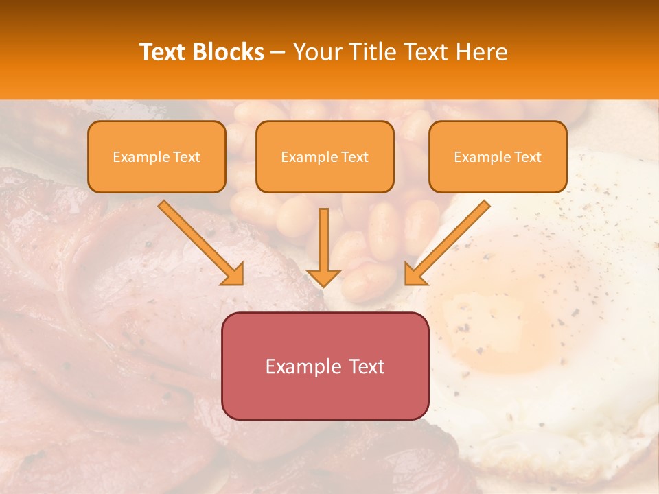 A Plate Of Food With Eggs, Beans And Sausage PowerPoint Template