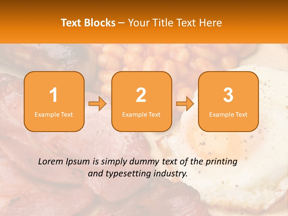 A Plate Of Food With Eggs, Beans And Sausage PowerPoint Template