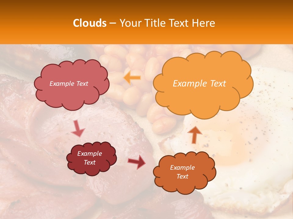 A Plate Of Food With Eggs, Beans And Sausage PowerPoint Template