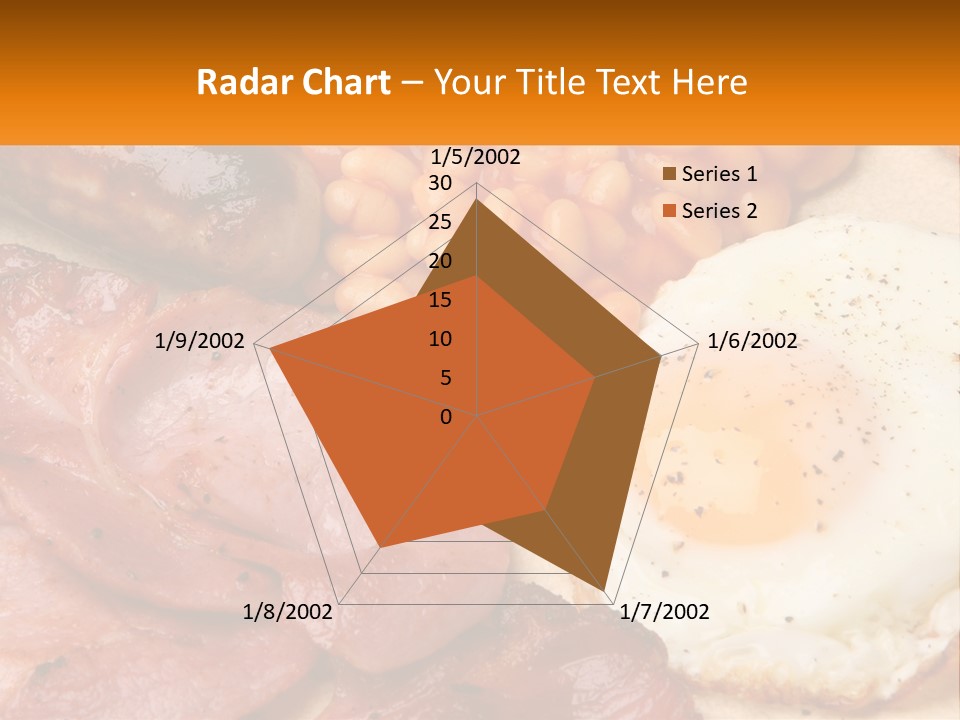 A Plate Of Food With Eggs, Beans And Sausage PowerPoint Template