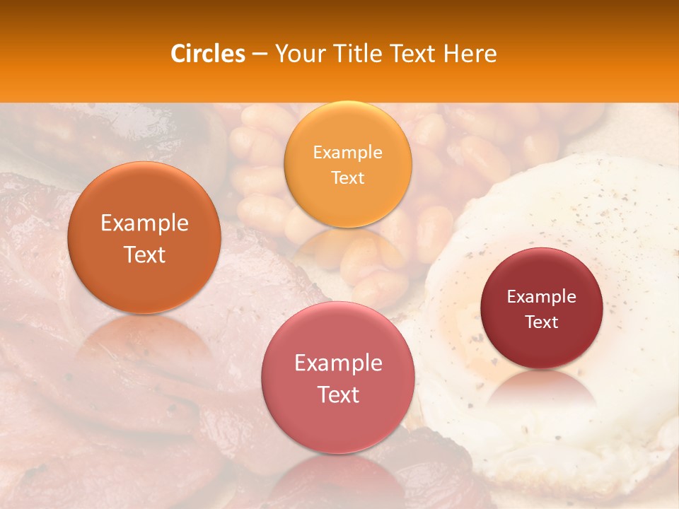 A Plate Of Food With Eggs, Beans And Sausage PowerPoint Template
