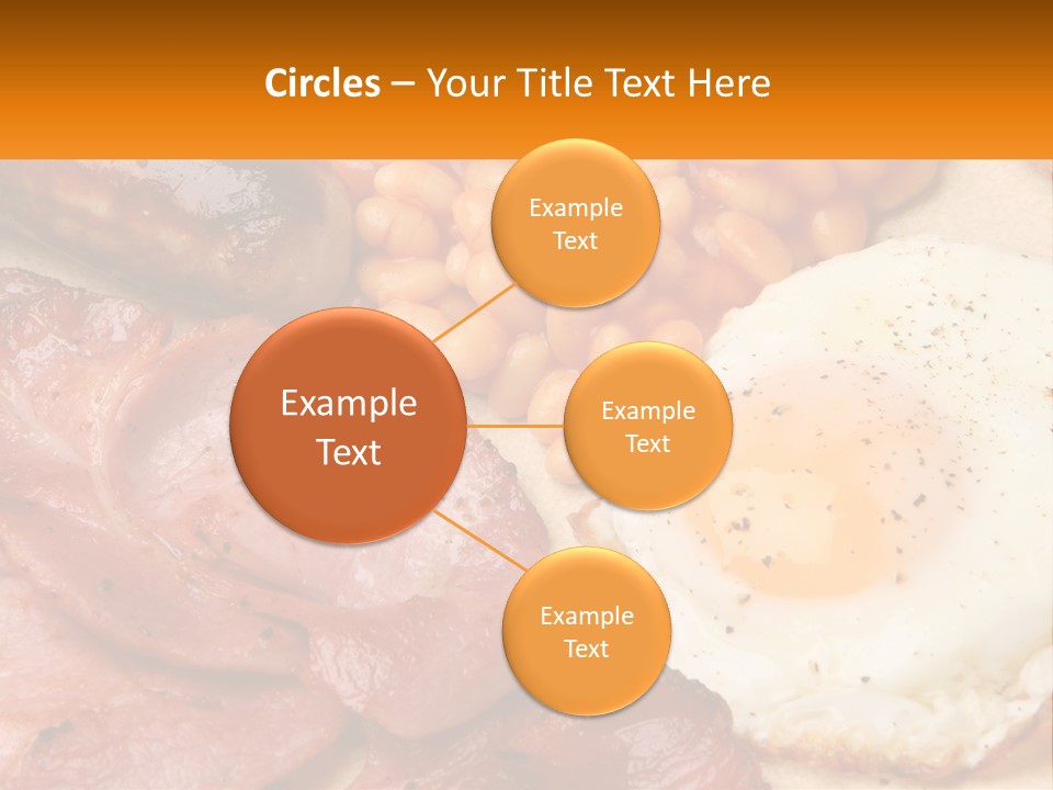 A Plate Of Food With Eggs, Beans And Sausage PowerPoint Template
