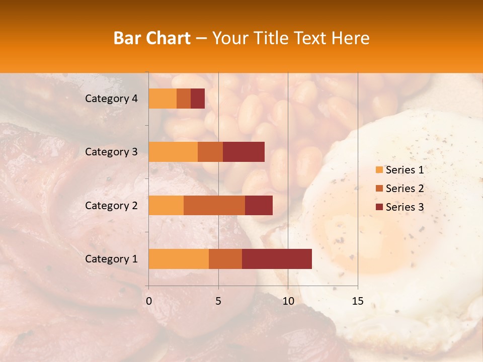 A Plate Of Food With Eggs, Beans And Sausage PowerPoint Template