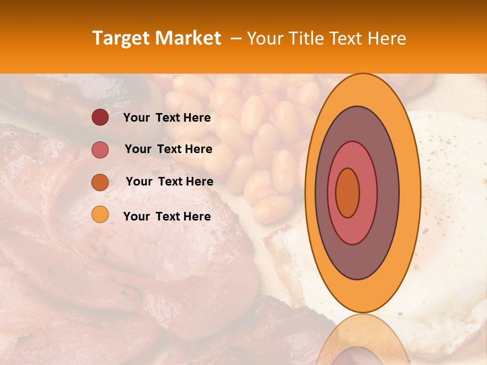 A Plate Of Food With Eggs, Beans And Sausage PowerPoint Template