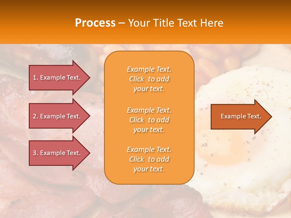 A Plate Of Food With Eggs, Beans And Sausage PowerPoint Template