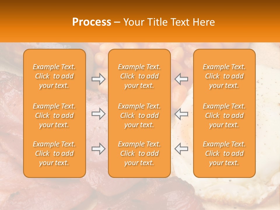 A Plate Of Food With Eggs, Beans And Sausage PowerPoint Template