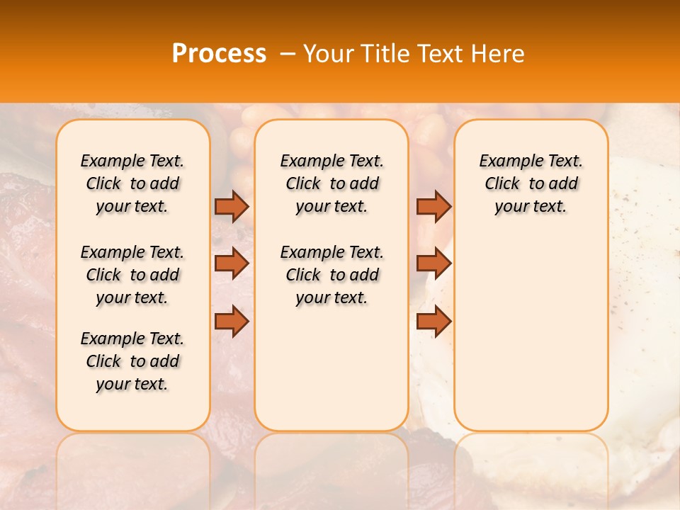 A Plate Of Food With Eggs, Beans And Sausage PowerPoint Template