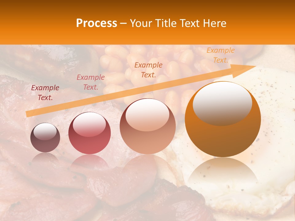 A Plate Of Food With Eggs, Beans And Sausage PowerPoint Template